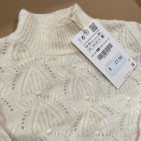 NWT Zara Kids Knit Sweater - 12-18m - Picture 2 of 2